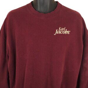 Karl Jacobs Sweatshirt Mens Size Medium Red OVERSIZED Mr Beast Minimalist